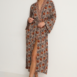 Natalie Martin Diane Robe - Vintage Flowers Slate