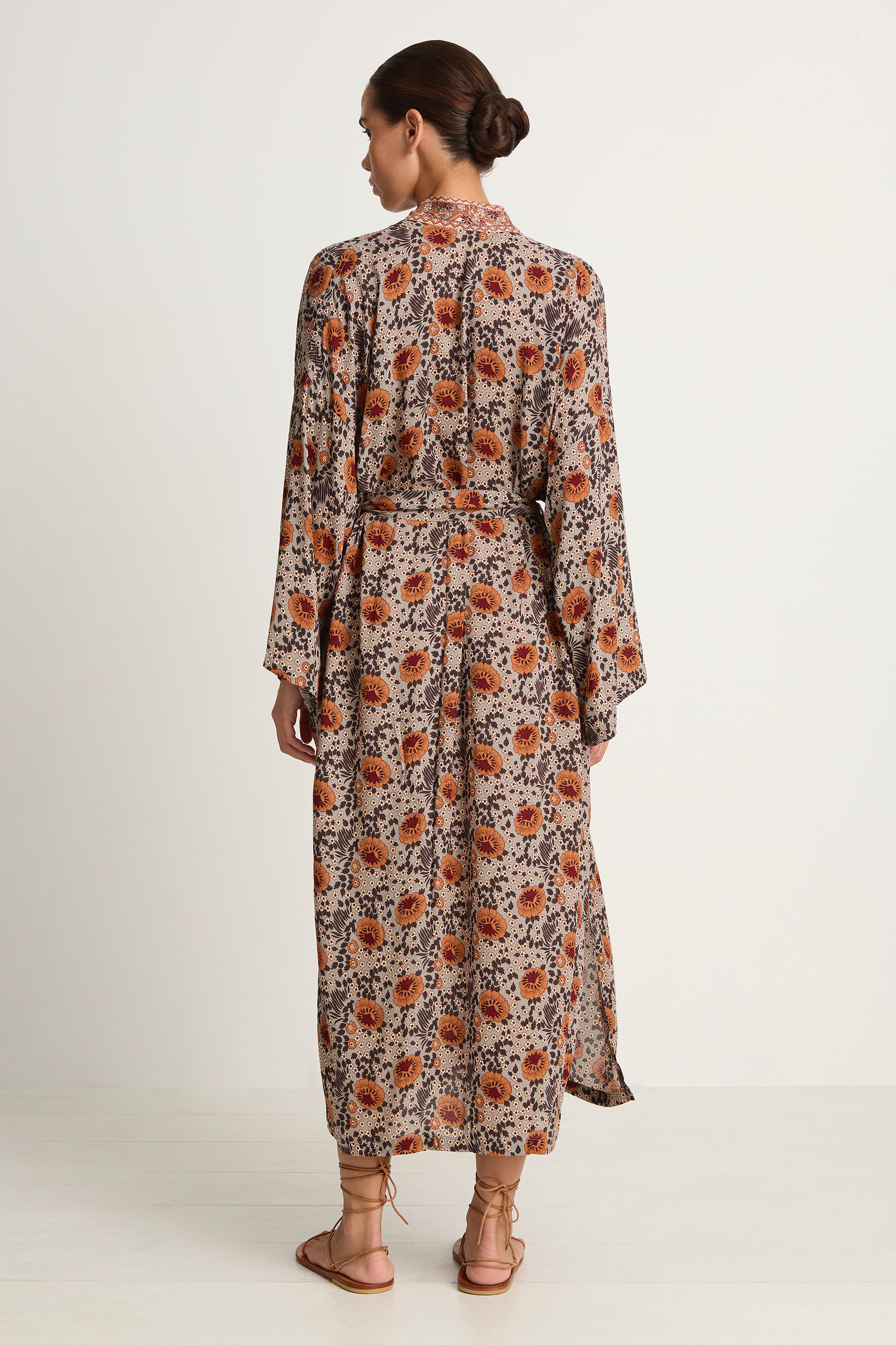 Natalie Martin Diane Robe - Vintage Flowers Slate
