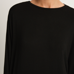 Pas De Calais Lyocell Cashmere Jersey Crewneck Pullover - Black