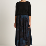 Pas De Calais Tsugihagi Print Skirt - Navy