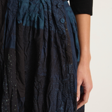Pas De Calais Tsugihagi Print Skirt - Navy