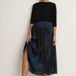 Pas De Calais Tsugihagi Print Skirt - Navy