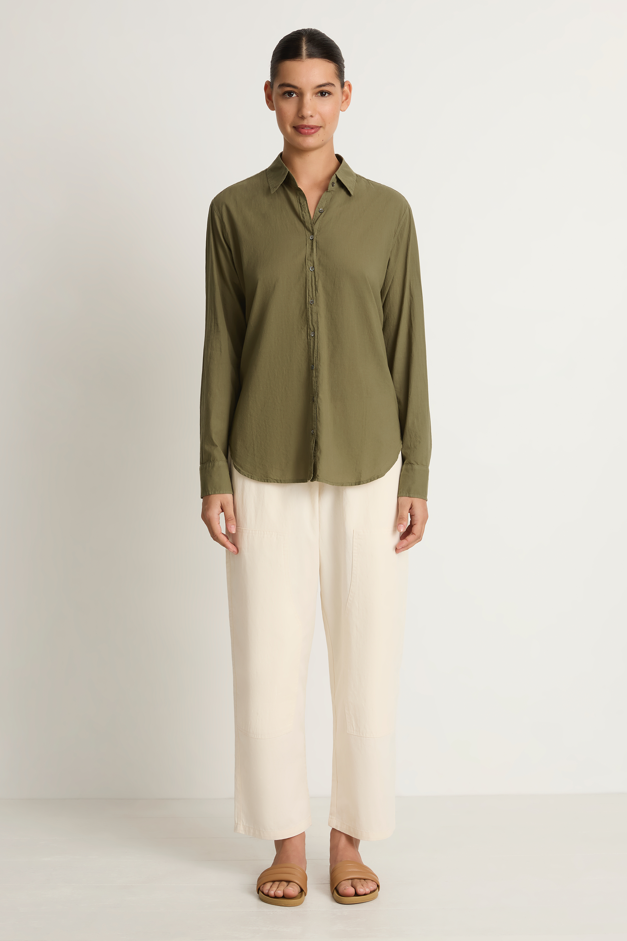 Xirena Beau Shirt - Olive Smoke