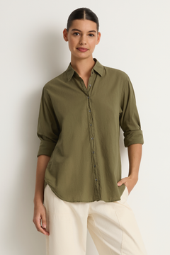 Xirena Beau Shirt - Olive Smoke