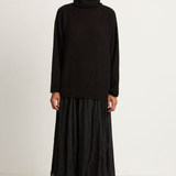 Pas De Calais Crinkle Long Skirt - Black