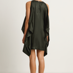 BONDI BORN Como Waterfall Mini Dress - Forest