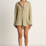 MIKOH Noto Shirt & Reyna Shorts - Oyster