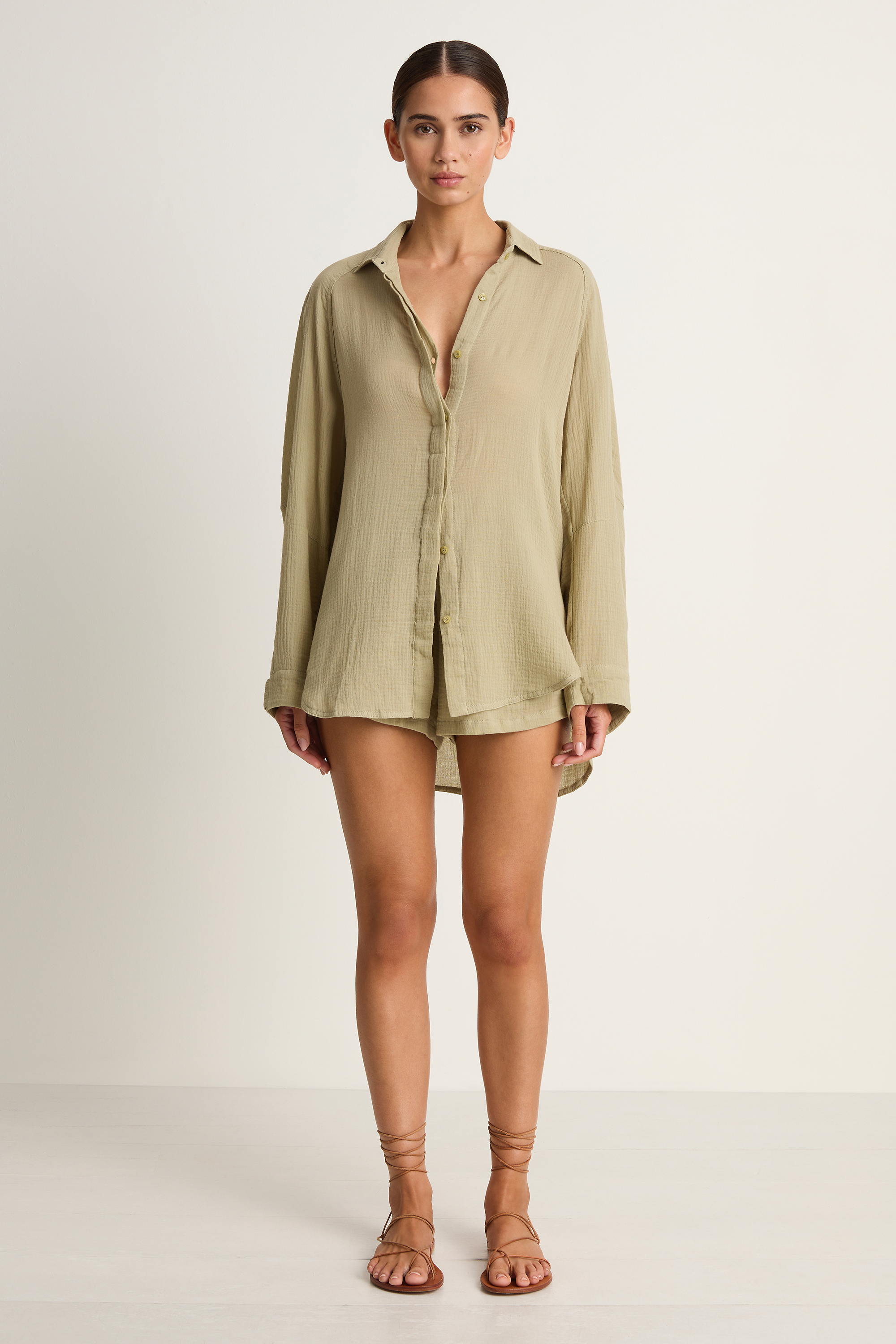 MIKOH Noto Shirt & Reyna Shorts - Oyster