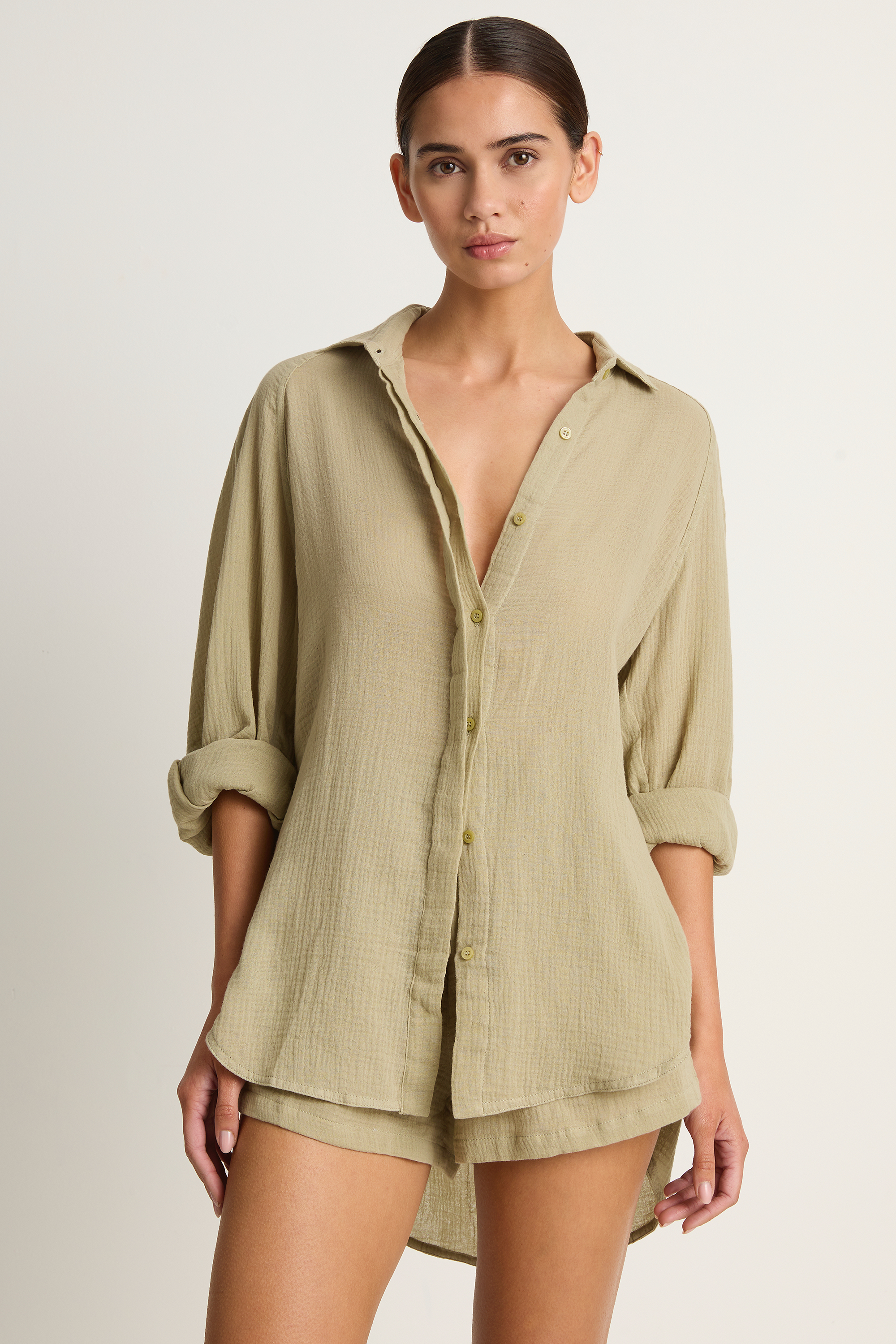 MIKOH Noto Shirt & Reyna Shorts - Oyster