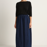 Pas De Calais Linen Indigo Chambray Pants - Navy