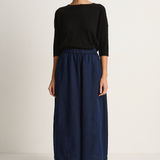 Pas De Calais Linen Indigo Chambray Pants - Navy