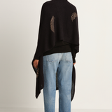 Suzusan Cashmere Shawl - Makinui Shibori Feather Black / Light Coffee
