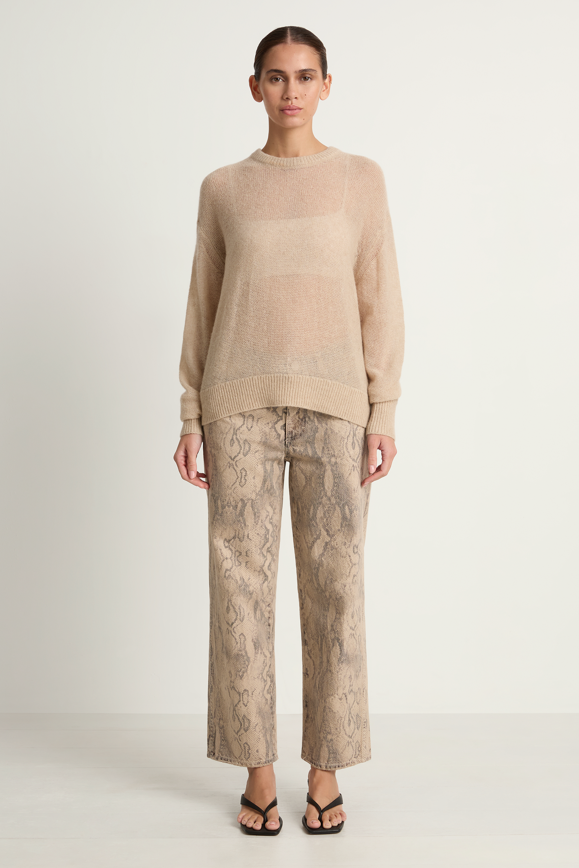 Apiece Apart Softest Tissue Weight Sweater - Sand
