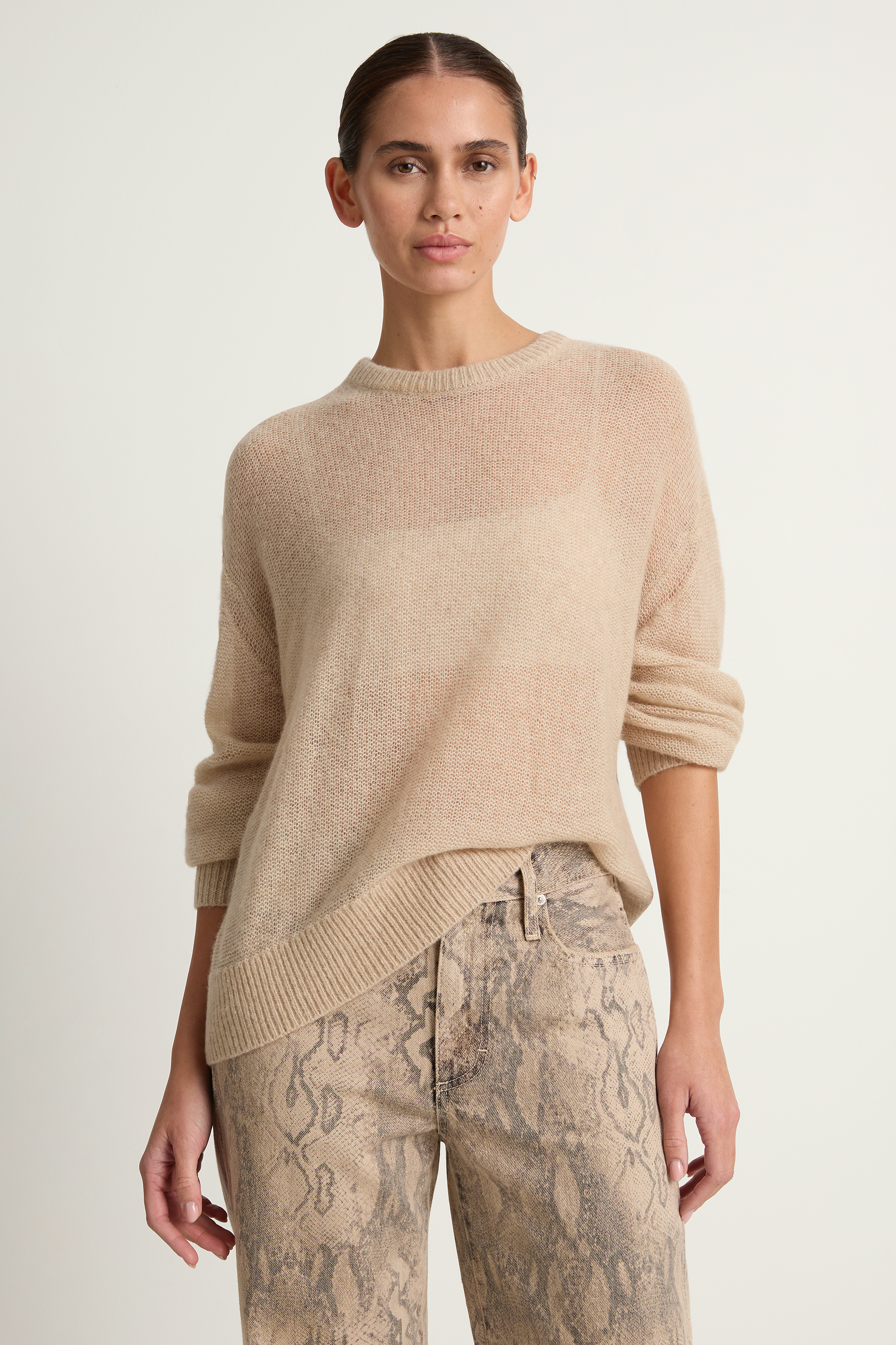 Apiece Apart Softest Tissue Weight Sweater - Sand