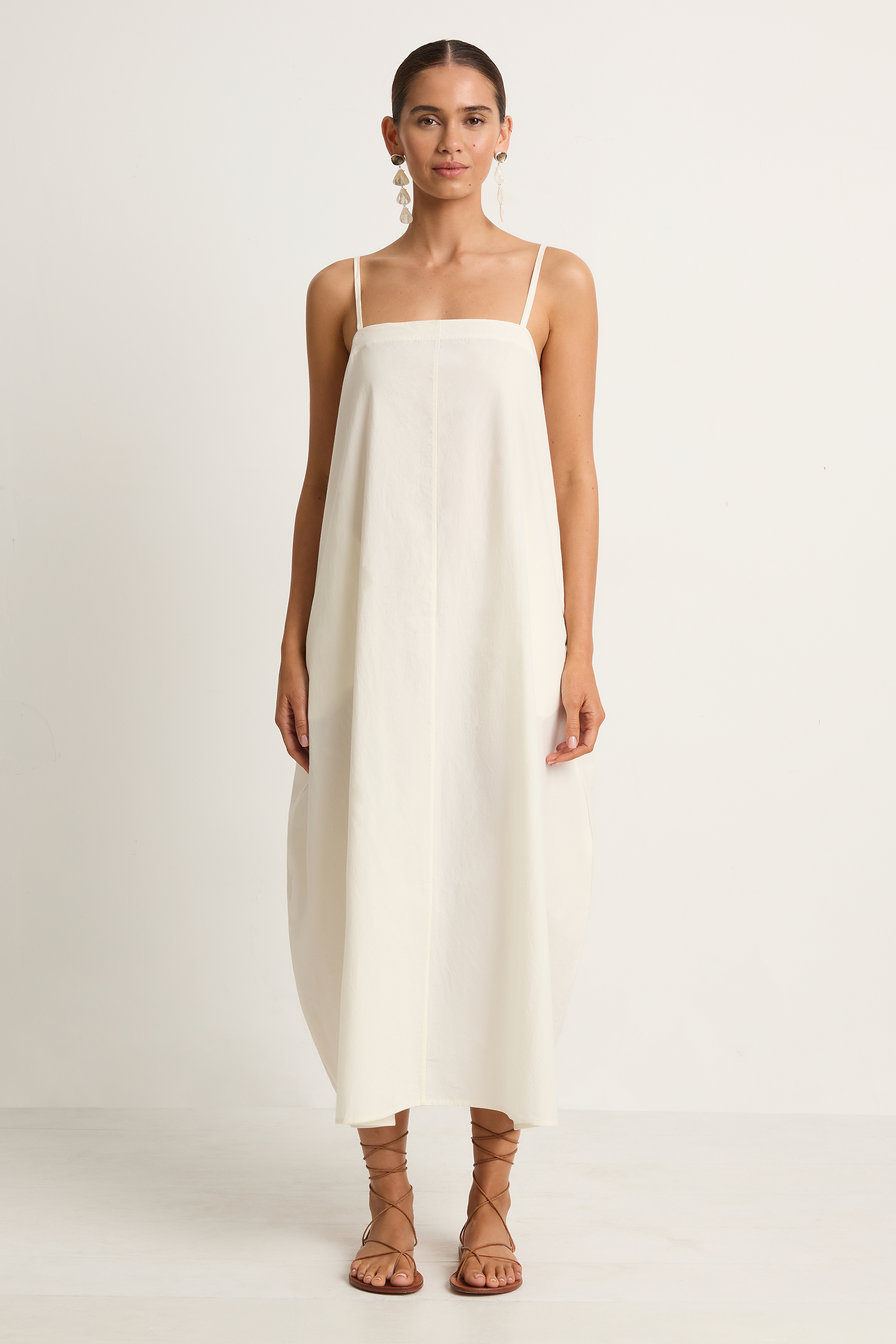 BONDI BORN Kyoto Cocoon Camisole Dress - Natural
