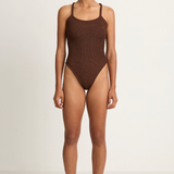 Hunza G Bette One Piece - Metallic Chocolate