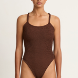 Hunza G Bette One Piece - Metallic Chocolate