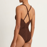 Hunza G Bette One Piece - Metallic Chocolate