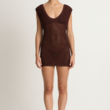Bond-Eye Hayes Mini Dress - Walnut