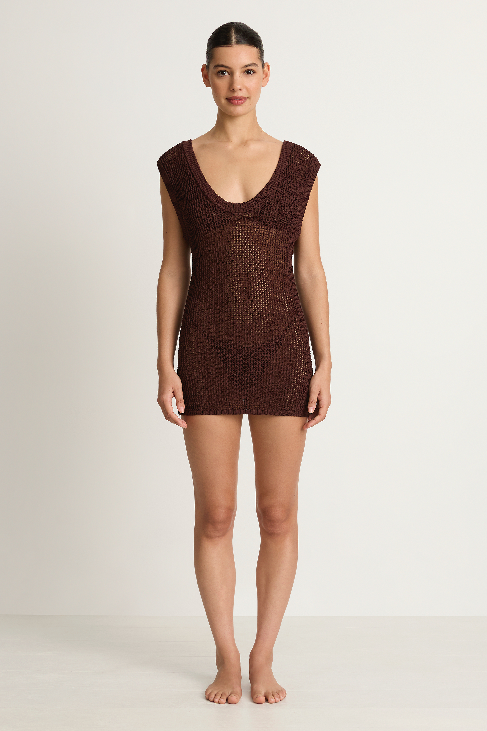 Bond-Eye Hayes Mini Dress - Walnut