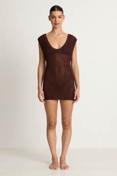Bond-Eye Hayes Mini Dress - Walnut