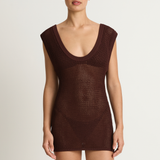 Bond-Eye Hayes Mini Dress - Walnut