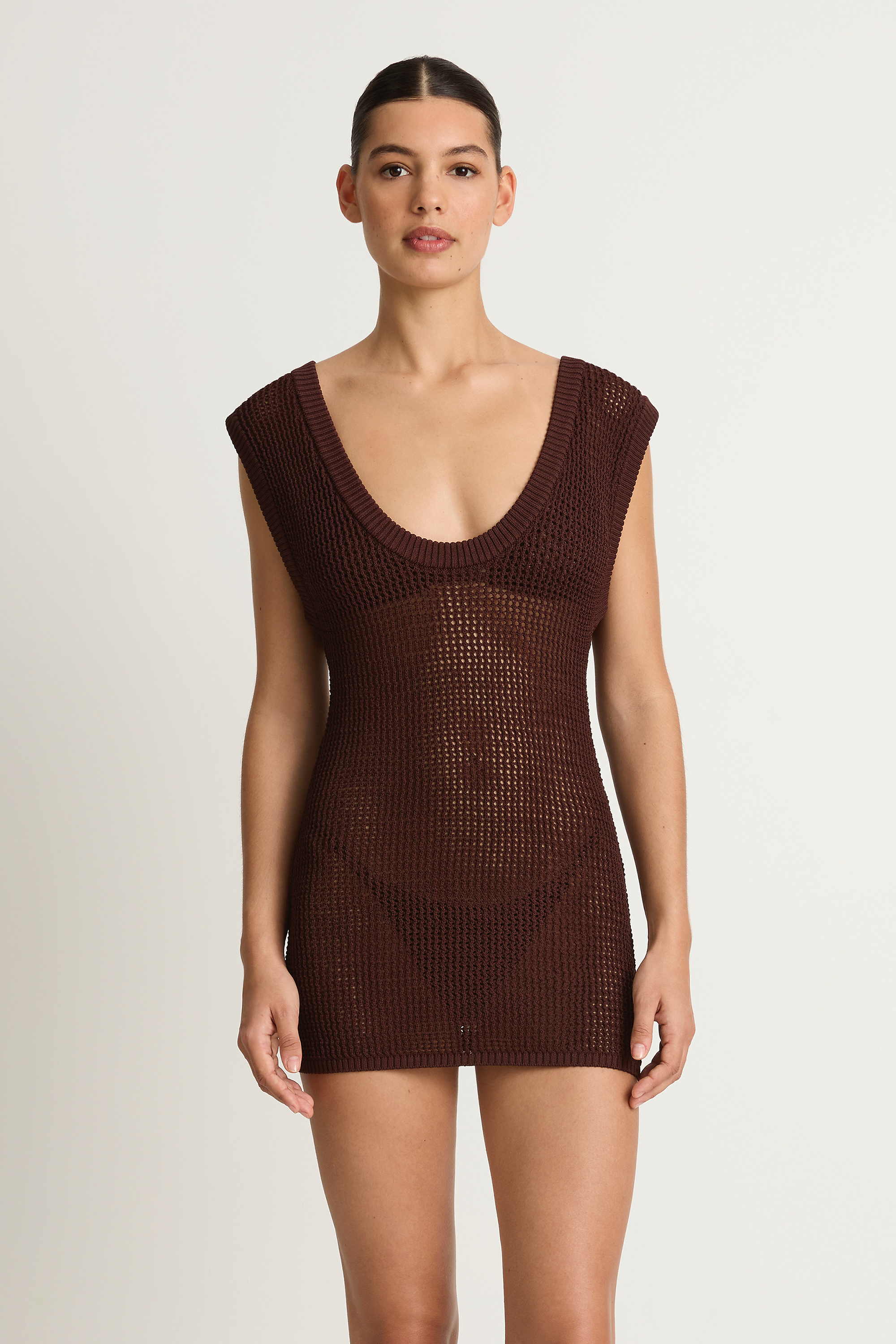 Bond-Eye Hayes Mini Dress - Walnut