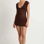 Bond-Eye Hayes Mini Dress - Walnut
