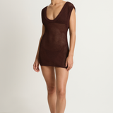 Bond-Eye Hayes Mini Dress - Walnut
