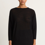 Pas De Calais Wool Gauze Crew Neck Jersey Pullover - Black