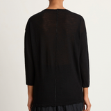 Pas De Calais Wool Gauze Crew Neck Jersey Pullover - Black