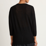 Pas De Calais Wool Gauze Crew Neck Jersey Pullover - Black