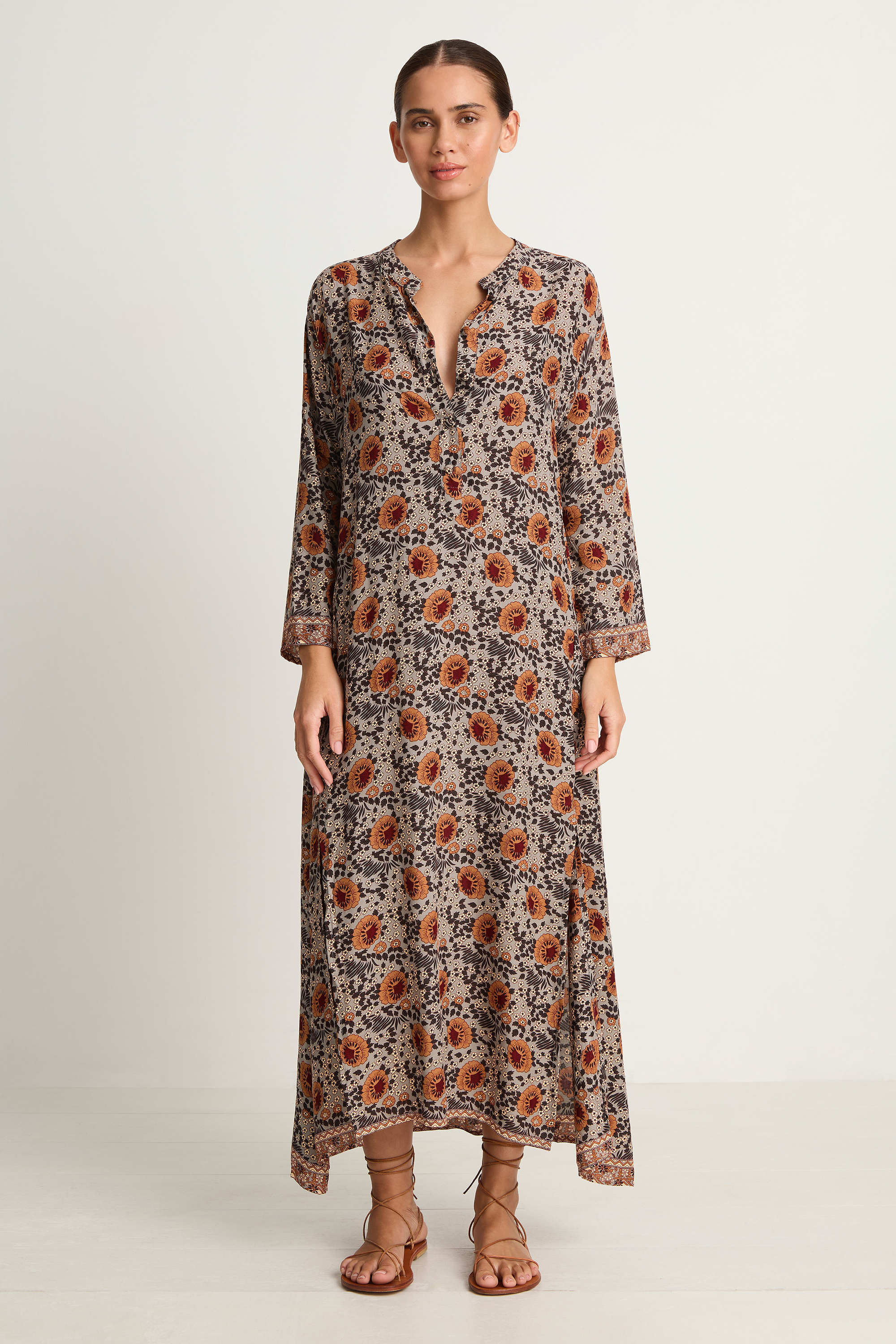 Natalie Martin Isobel Dress - Vintage Flowers Slate