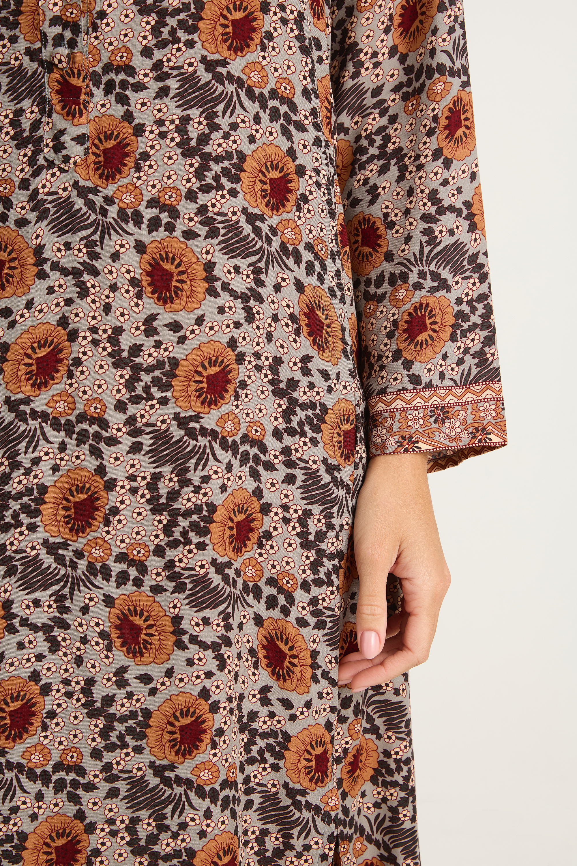 Natalie Martin Isobel Dress - Vintage Flowers Slate