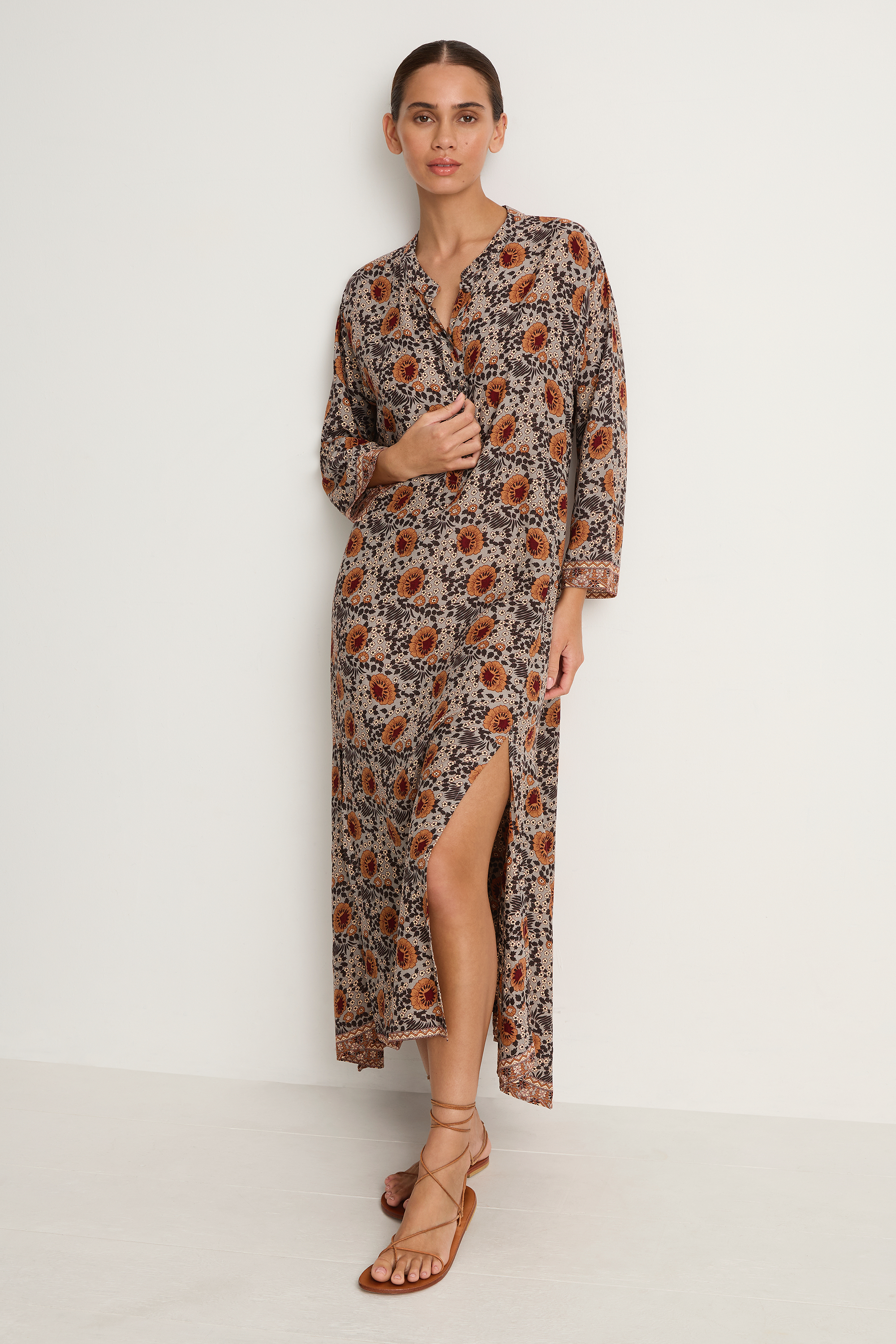 Natalie Martin Isobel Dress - Vintage Flowers Slate