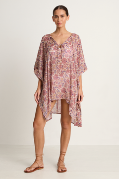Natalie Martin Paulina Mini Caftan - Artichoke Stone