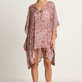 Natalie Martin Paulina Mini Caftan - Artichoke Stone