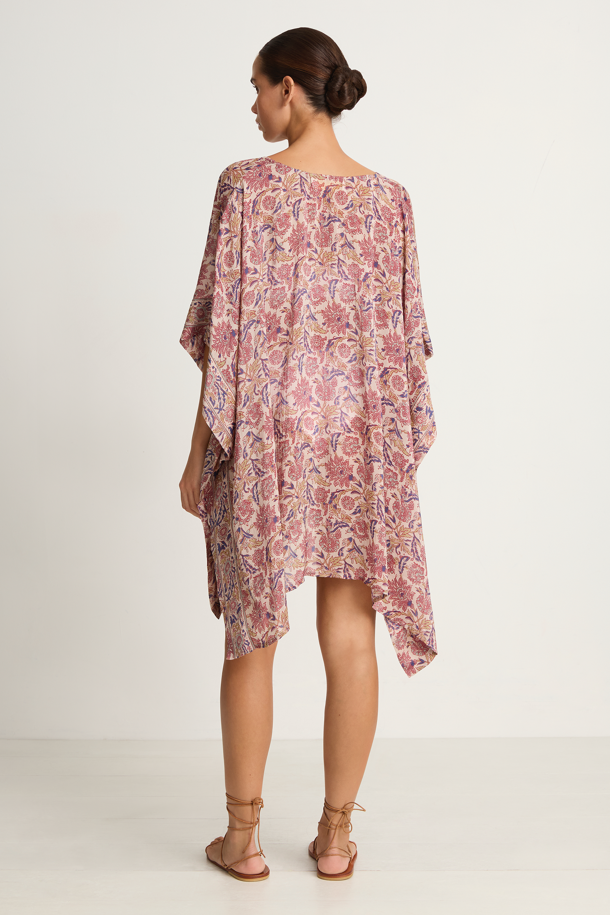 Natalie Martin Paulina Mini Caftan - Artichoke Stone