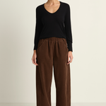 Le Bon Shoppe Corduroy Arc Pants - Chocolate