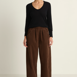 Le Bon Shoppe Corduroy Arc Pants - Chocolate