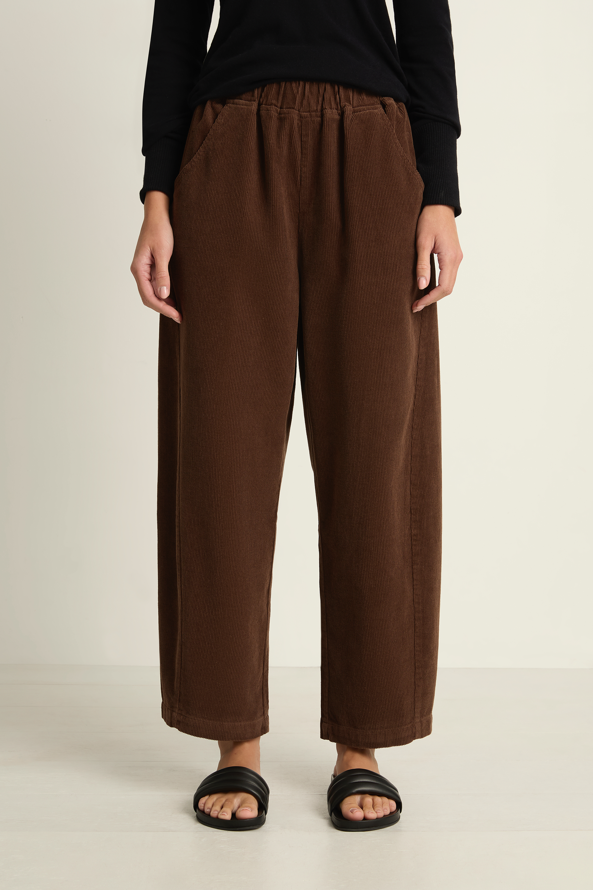 Le Bon Shoppe Corduroy Arc Pants - Chocolate