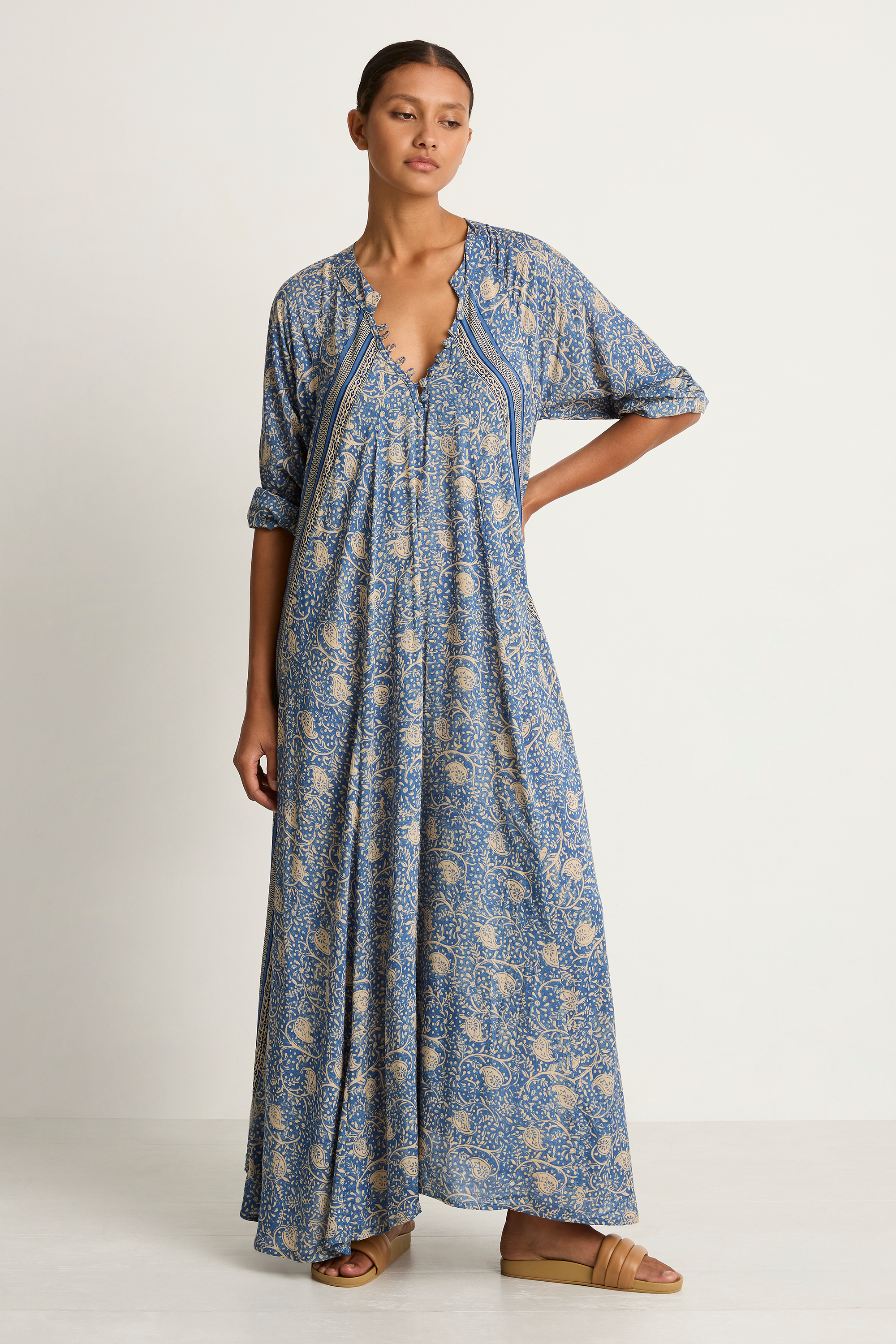 Natalie Martin Fiore Maxi - Water Lily Blue