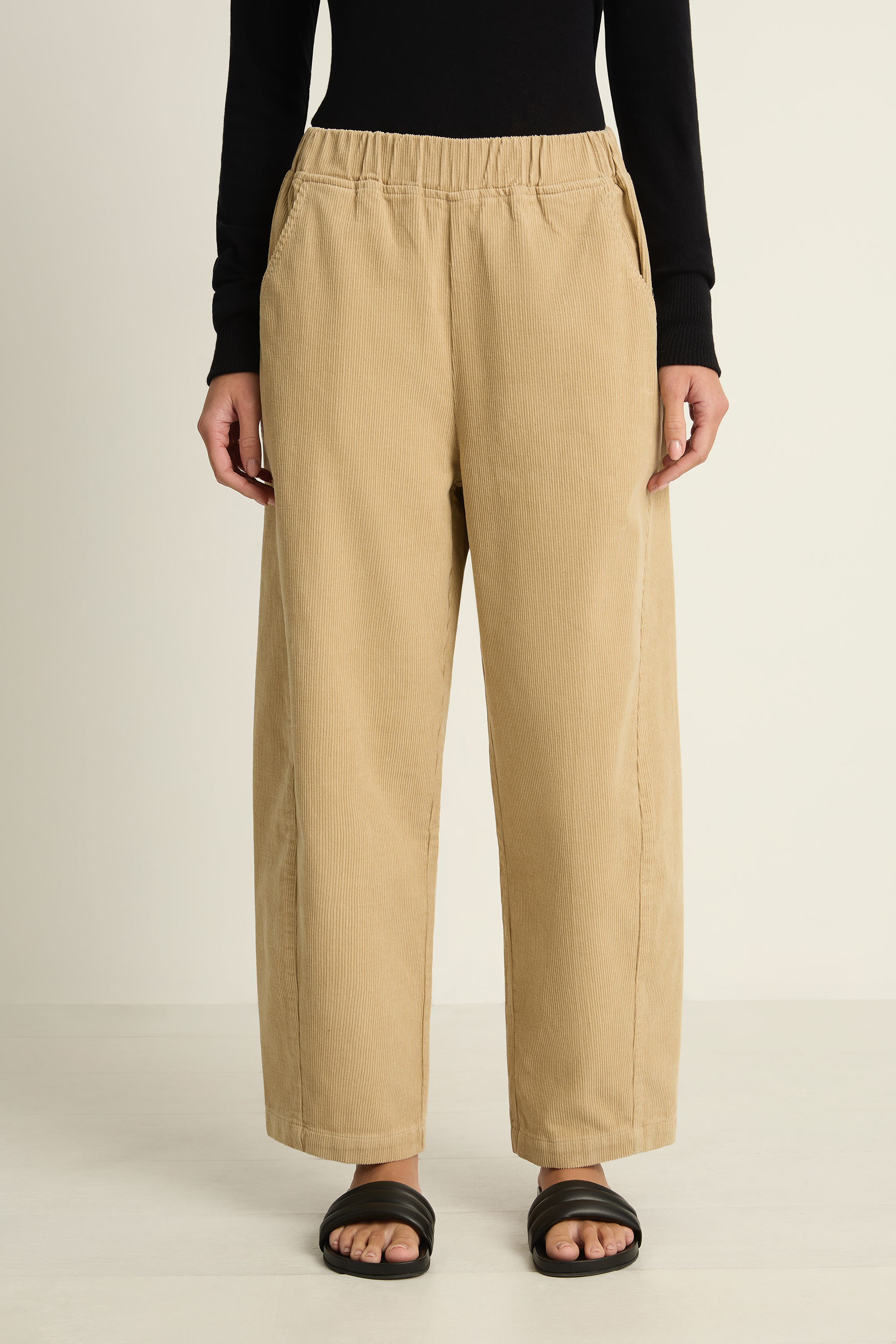 Le Bon Shoppe Corduroy Arc Pants - Khaki