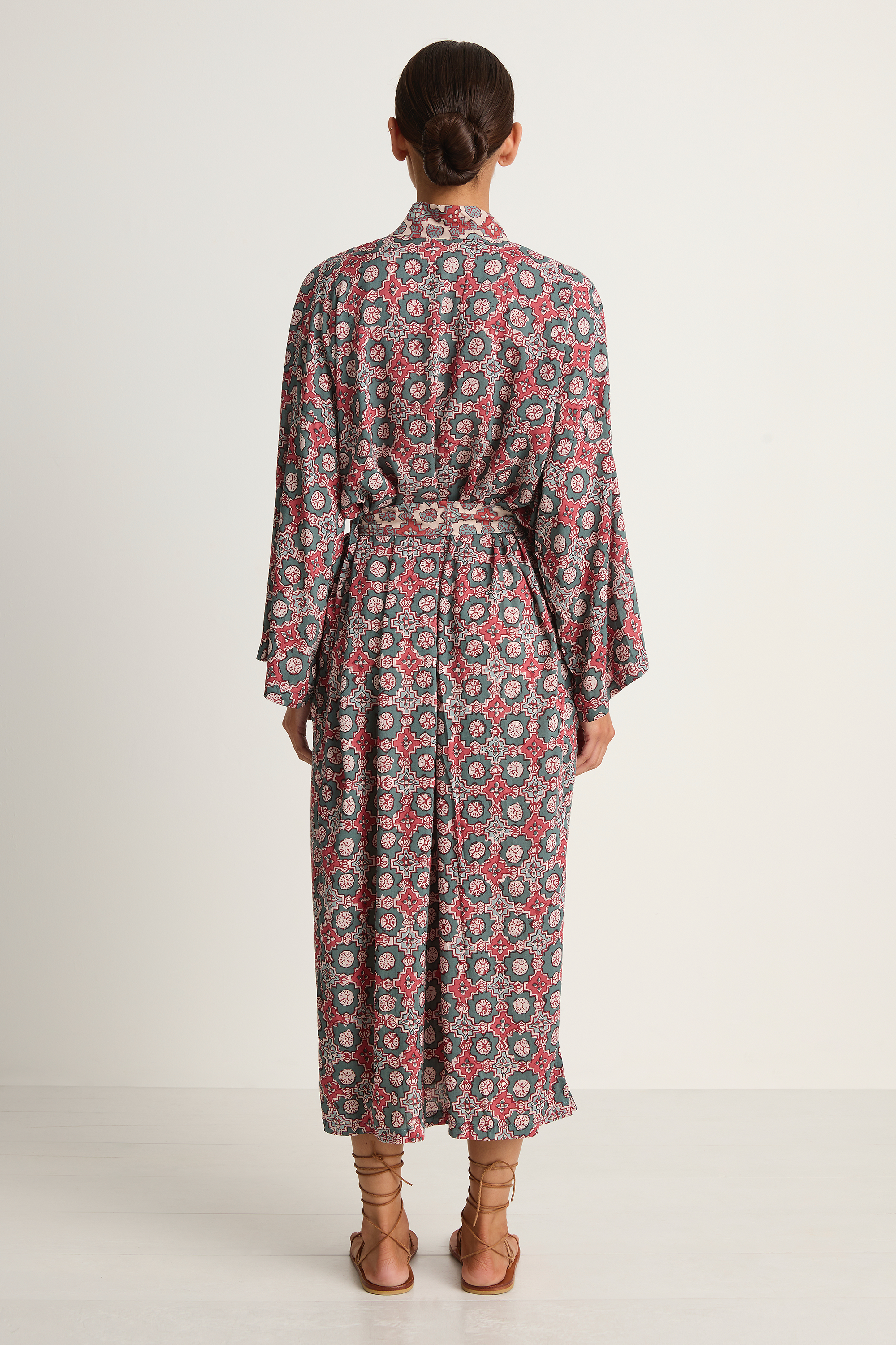 Natalie Martin Diane Smoking Jacket - Spanish Tile Combo
