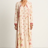 Natalie Martin Silk Fiore Maxi - Starflower Cream