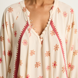 Natalie Martin Silk Fiore Maxi - Starflower Cream