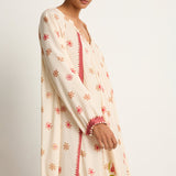 Natalie Martin Silk Fiore Maxi - Starflower Cream