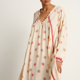 Natalie Martin Silk Fiore Maxi - Starflower Cream