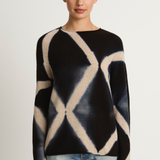 Suzusan Cashmere Seamless Long Pullover - Black / Sand