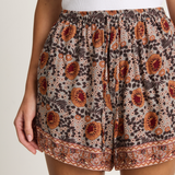 Natalie Martin Jasper Short - Vintage Flowers Slate